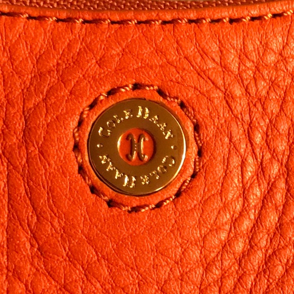 Halloween Orange Leather Handbag Clutch Cole Haan - Picture 3 of 5